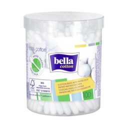 Set 6 x 100 Betisoare Igienice cu 100% Bumbac, Bella, Cutie Patrata