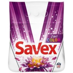 Set 2 x Detergent Automat Savex 2 In 1 Color, 2 kg