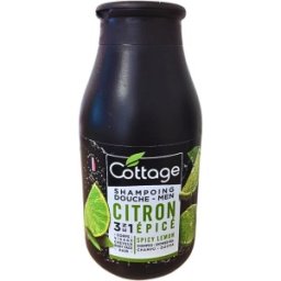 Set 2 x Gel de Dus si Sampon de Par Cottage Spicy Lemon, Barbati, 250 ml