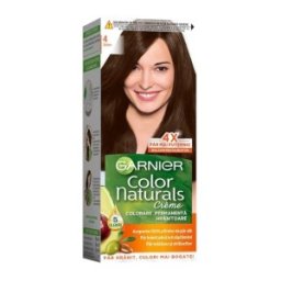 Set 3 x Vopsea de Par Permanenta cu Amoniac Garnier Color Naturals 4 Saten, 110 ml
