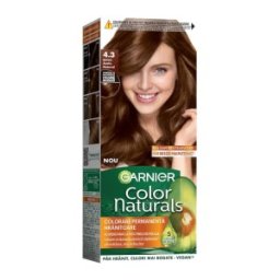 Set 3 x Vopsea de Par Permanenta cu Amoniac Garnier Color Naturals 4.3 Saten Auriu, 110 ml