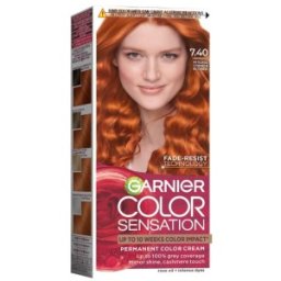 Set 3 x Vopsea de Par Permanenta cu Amoniac Garnier Color Sensation 7.4 Intense Amber, 112 ml