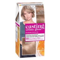 Set 2 x Vopsea de Par Semi-Permanenta fara Amoniac L'Oreal Paris Casting Creme Gloss 810 Blond Perlat, 180 ml
