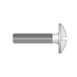 Set 100 x Bolt Filetat M6 Cap Slot Semirotund fara Saibe Piulite Otel Zincat-L 30
