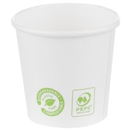 Set 2 x Pahare Carton Bio Albe, 120 ml, 50 buc