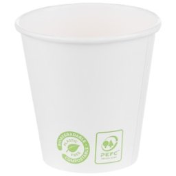 Set 2 x Pahare Carton Bio Albe, 220 ml, 50 buc