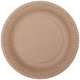 Set 8 x Farfurii Biodegradabile, Compostabile de Carton, Rotunde, Kraft, 18 cm, 12 buc