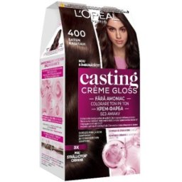 Set 2 x Vopsea de Par Semi-Permanenta fara Amoniac L'Oreal Paris Casting Creme Gloss 400 Saten, 180 ml