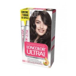 Set 2 x Vopsea de Par Permanenta Loncolor Ultra Max 4 Castaniu Mediu, 200 ml