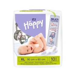 Set 2 x 10 Cearceaf Absorbant Happy, 90x60 cm