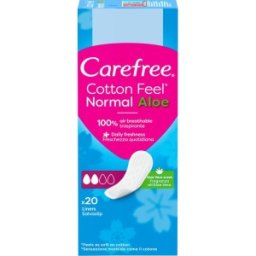 Set 8 x 20 Absorbante Zilnice Carefree Panty Liners, Cotton Aloe