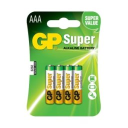 Set 4 x 4 Baterii Alcaline Super GP R3 AAA
