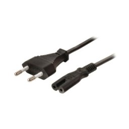 Set 2 x Cablu Alimentare Casetofon, Negru, 5m, Well