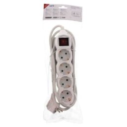 Set 2 x Prelungitor Electric cu Intrerupator, 4 Prize, Sectiune Cablu 3 x 1.5mm2, Lungime 1.5 m, Well
