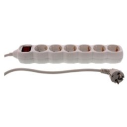 Set 2 x Prelungitor Electric cu Intrerupator, 6 Prize, Sectiune Cablu 3 x 1.5mm2, Lungime 3 m, Well