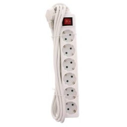 Set 2 x Prelungitor Electric cu Intrerupator, 6 Prize, Sectiune Cablu 3 x 1.5mm2, Lungime 3 m, 3500W, Well