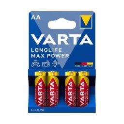Set 2 x 4 Baterii Alcaline AA R6 Varta Longlife Max Power