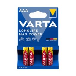 Set 2 x 4 Baterii Alcaline AAA R3 Varta Longlife Max Power