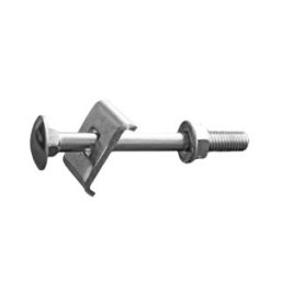 Set 50 x Surub T pentru Gard M6 x 60 mm, Fixare Panouri de Gard pe Stalpi Rectangulari 40 mm, Vopsit Zincat