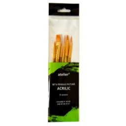 Set 2 x Pensule Pictura Acrilice Atelier, 6 Bucati