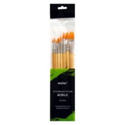 Set 2 x Pensule Pictura Acrilic Atelier, 8 Bucati