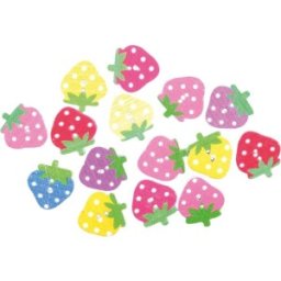 Set pentru Artizanat, Capsuni din Lemn, 15 Bucati