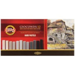 Creta Patrata Uleioasa, 7 x 7 x 75 mm, 12 Nuante de Gri, Koh-I-Noor Gioconda