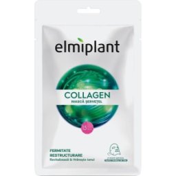 Set 4 x Masca Servetel Elmiplant Collagen, pentru Toate Tipurile de Ten, 20 ml