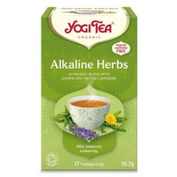 Set 2 x Ceai Bio din Plante Alcaline, Yogi Tea, 17 Plicuri, 35.7 g