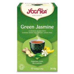 Set 2 x Ceai Bio Verde cu Iasomie, Yogi Tea, 17 Plicuri, 30.6 g