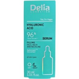 Set 2 x Ser pentru Fata si Decolteu Delia Cosmetics, cu Acid Hialuronic, 30 ml