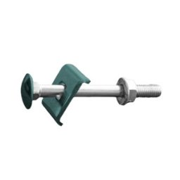 Set 50 x Surub T Pentru Gard M8 x 100 mm, Fixare Panouri de Gard pe Stalpi Rectangulari 80 mm, Vopsit RAL 6005