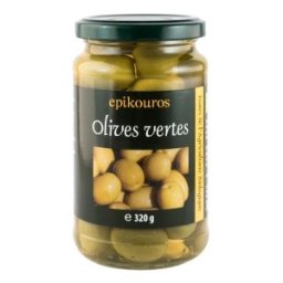 Masline Verzi cu Samburi, BIO, 320 g, Epikouros