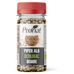 Piper Alb Boabe BIO, 60 g, Pronat