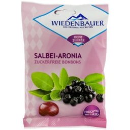 Bomboane cu Salvie si Aronia, fara Zahar, 75 g, Wiedenbauer
