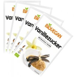Set 4 x Pliculete Zahar Vanilat BIO, Biovegan, 8 g