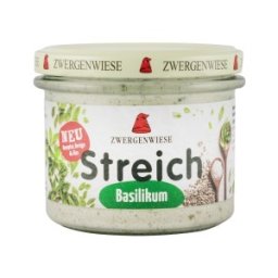 Crema Tartinabila BIO Vegetala cu Busuioc, 180 g, Zwergenwiese