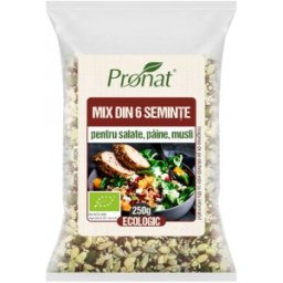 Mix din 6 Seminte BIO, 250 g, Pronat