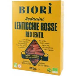 Sedanini BIO din Linte Rosie, 250 g, Biori