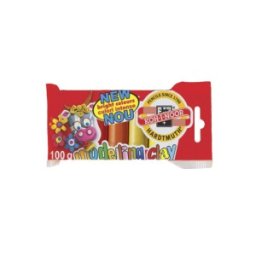 Set 7 x Plastilina Scolara, Tavita Plastic, 5 Culori, 100 g