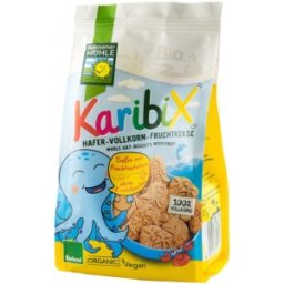 Set 2 x Biscuiti BIO Karibix din Faina Integrala de Ovaz Indulciti cu Fructe, 125 g, Bohlsener Muhle