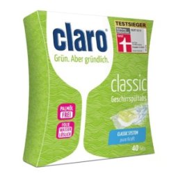 Set 2 x 40 Tablete Ecologice pentru Masina de Spalat Vase Claro Clasic, 640 g