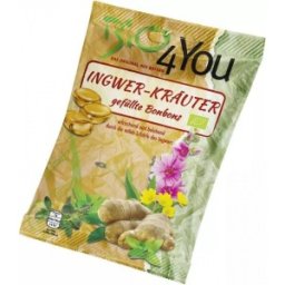 Set 3 x Dropsuri BIO Umplute cu Ghimbir si Plante, 75 g
