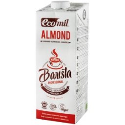 Set 2 x Barista, Bautura Vegetala BIO de Migdale pentru Cafea, 1 l, Ecomil