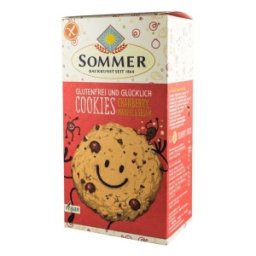 Set 2 x Biscuiti BIO, fara Gluten cu Merisor, Migdale, Susan si Chia, 125 g, Sommer