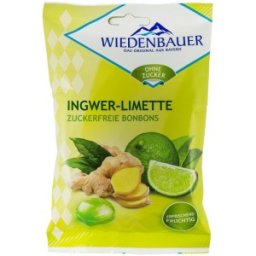 Set 3 x Bomboane cu Ghimbir si Limette, fara Zahar, 75 g, Wiedenbauer
