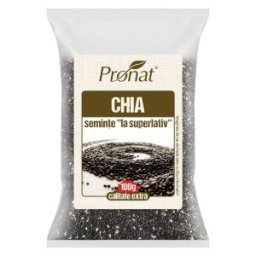 Set 4 x Seminte de Chia BIO, 100 g, Pronat