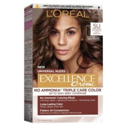 Set 2 x Vopsea Par Permanenta fara Amoniac Excellence Universal Nudes 5U Light Brown 192 ml