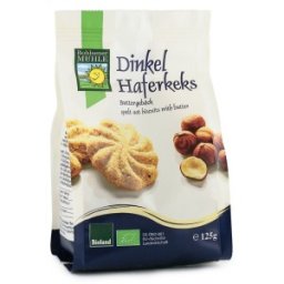 Set 2 x Biscuiti Bio din Faina de Grau Spelta, cu Ovaz si Unt, 125g Bohlsener Muhle