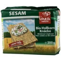 Set 2 x Paine Bio Crocanta din Faina Integrala de Secara cu Susan, 200 g Linea Natura